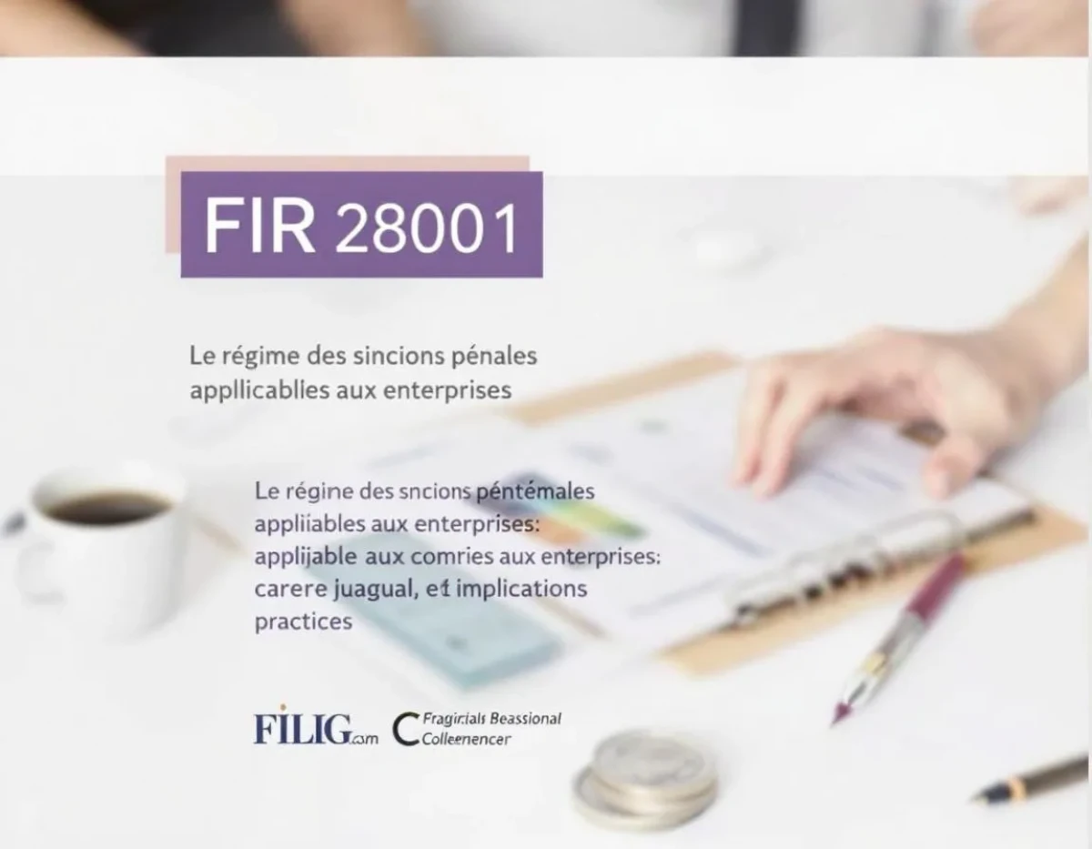 Le régime des sanctions pénales applicables aux entreprises : cadre juridique et implications pratiques