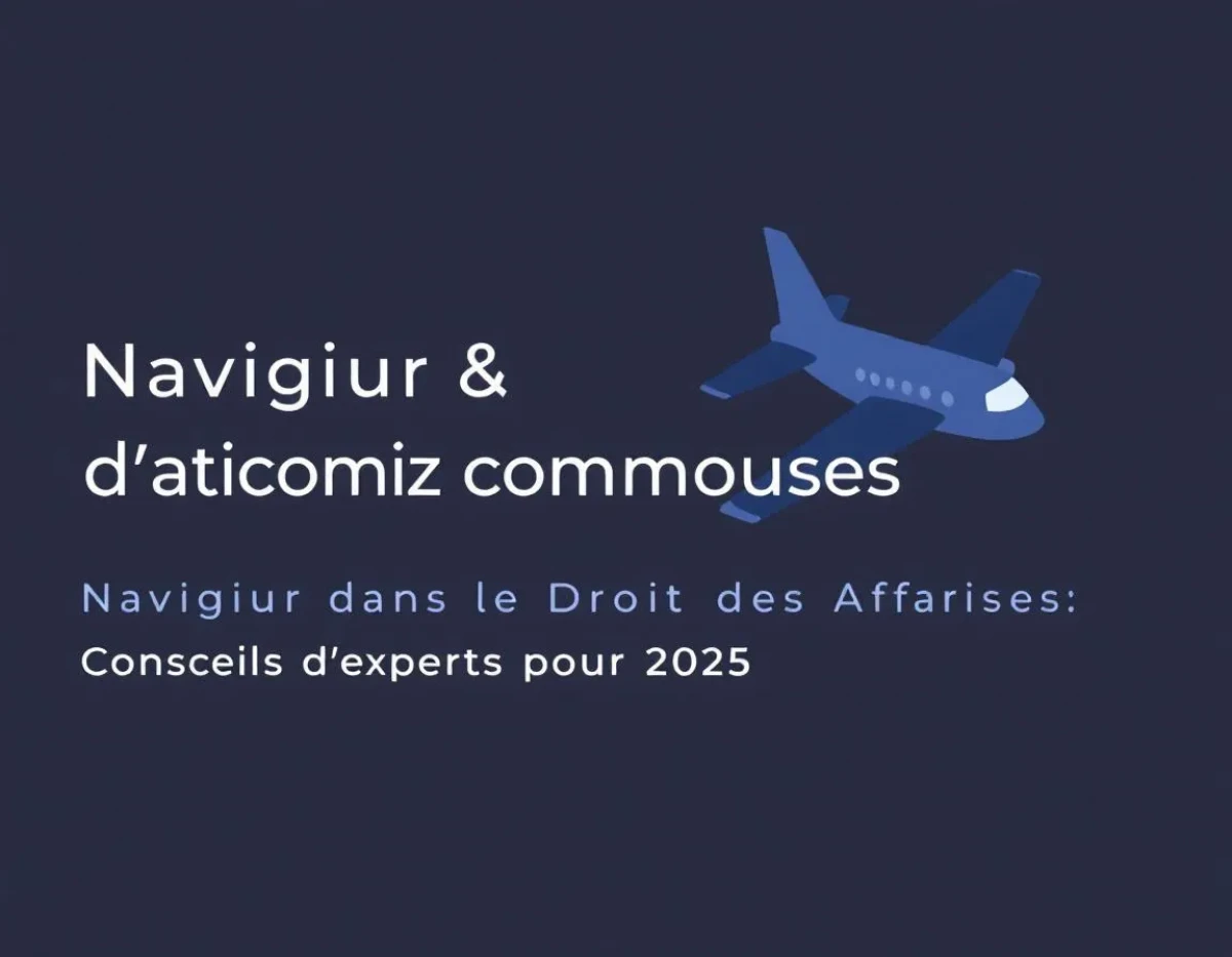 Naviguer dans le Droit des Affaires : Conseils d'Experts pour 2025